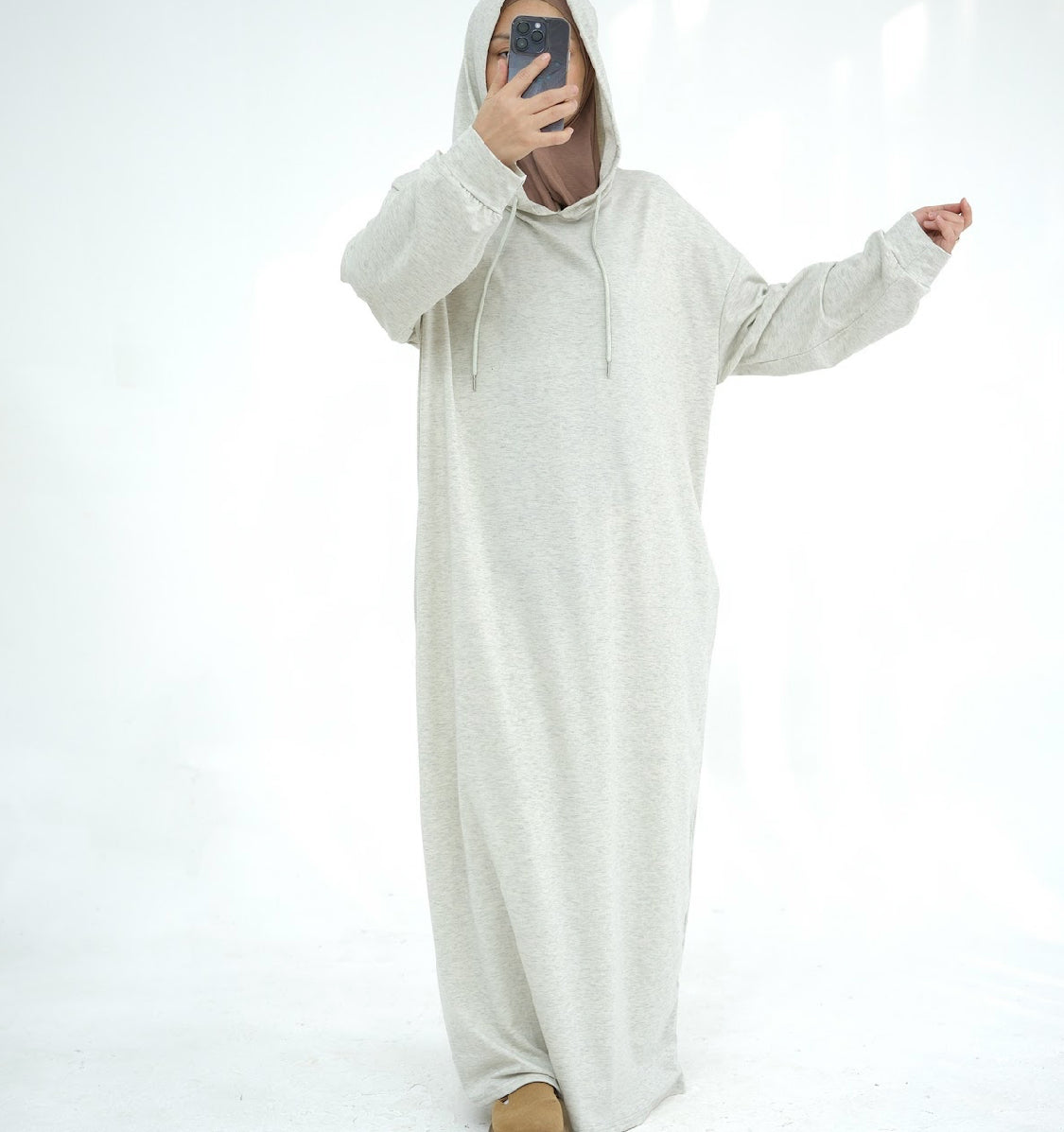 Heavy Cotton Hoodie Dress By Farah