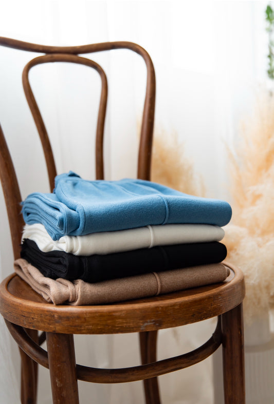 Chic Wide-Leg Knit Pants (FB) بنطلون كروشيه  واسع أنيق