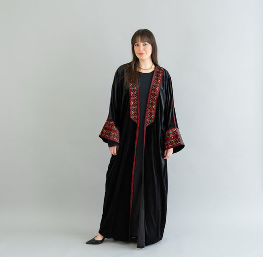 The Palestinian Embroidery Abaya l عباءة التطريز الفلسطيني الأصيل