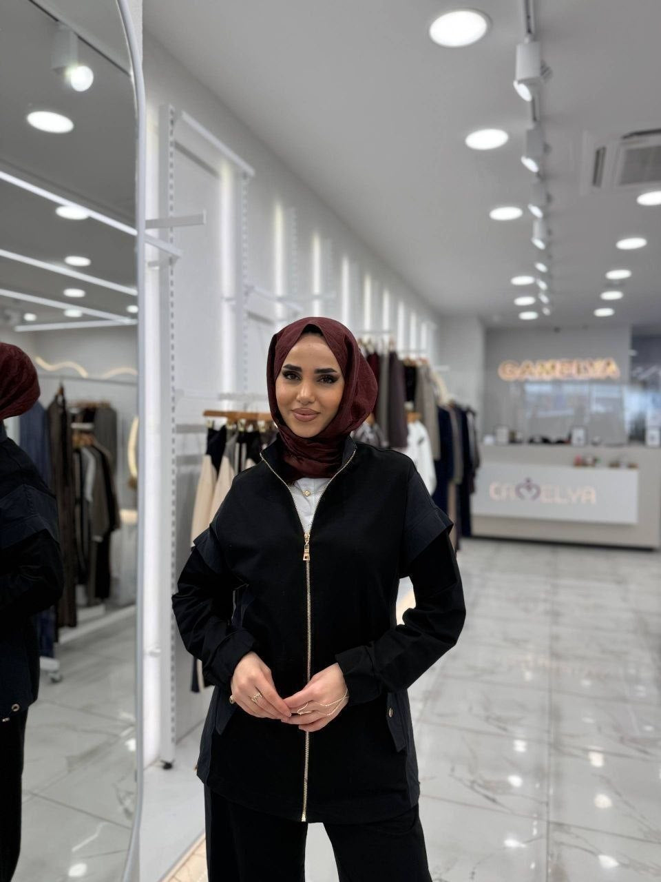 Zip Front Modest Set