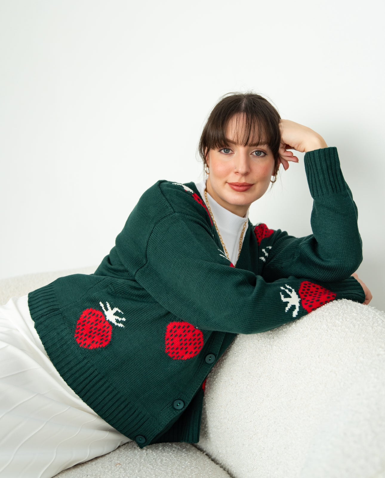 Strawberry Delight Knit Cardigan