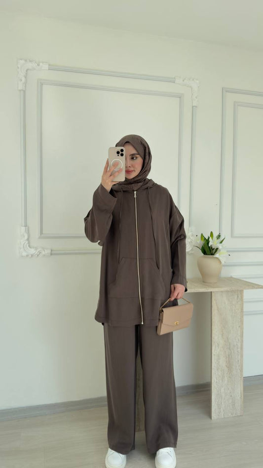 Tencel Zip-Up Suit