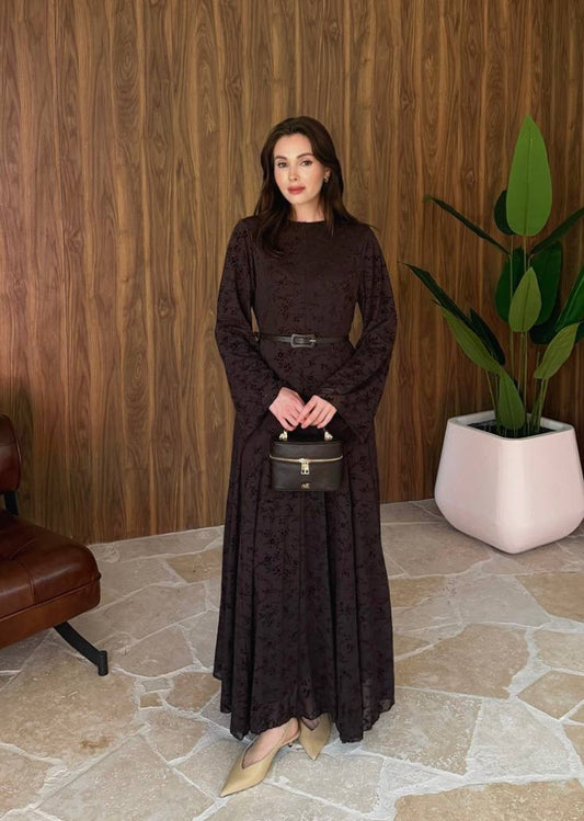 Elegant Lace Maxi Padded Dress