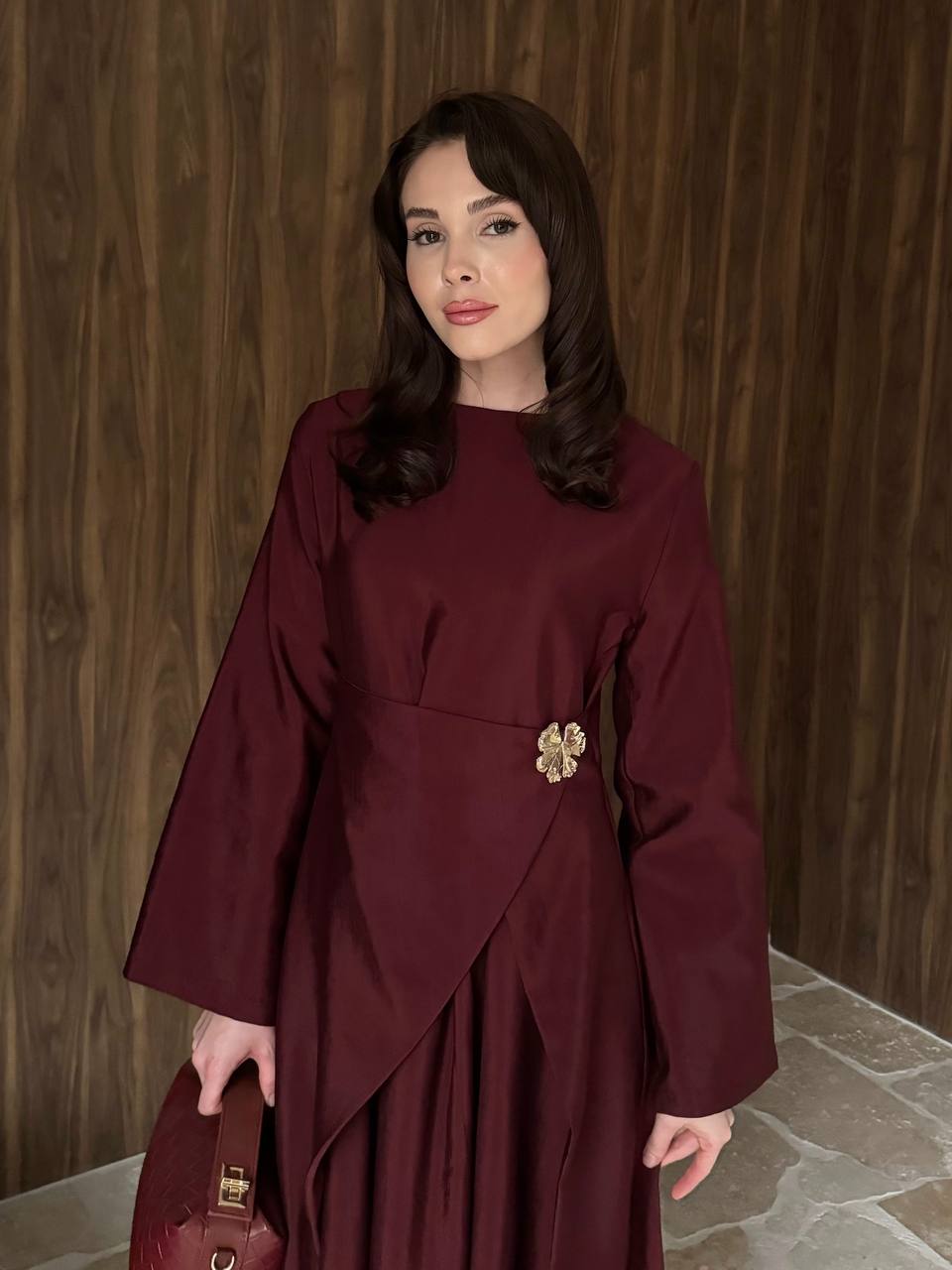 Grace Touch Luxe Dress with Golden Buckle