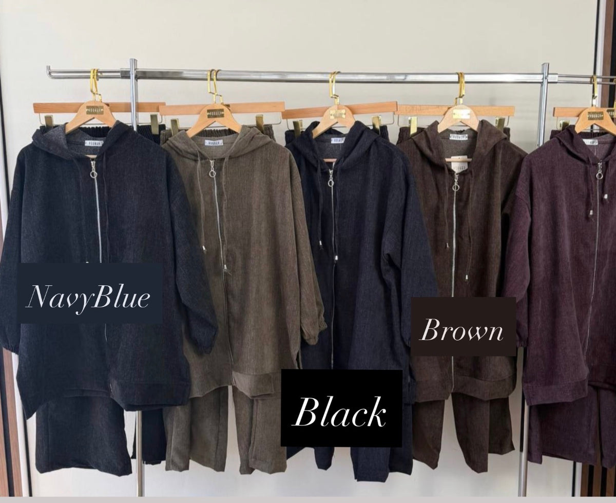 Luxe Corduroy Hooded Set