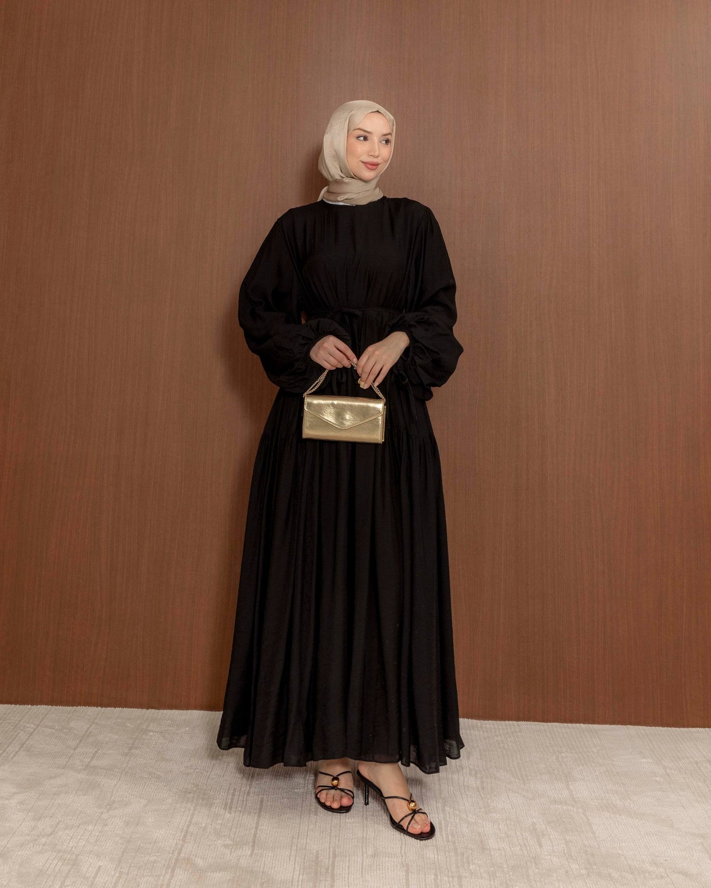 Midnight Grace Dress With Belt