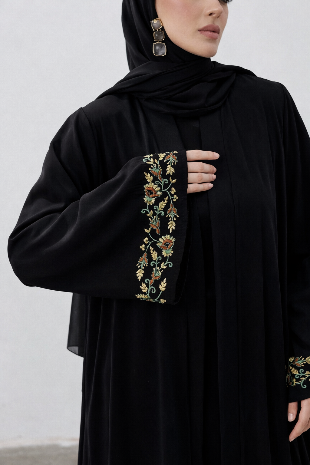 Al-Bustan Embroidered Abaya - عباية البستان المطرزة