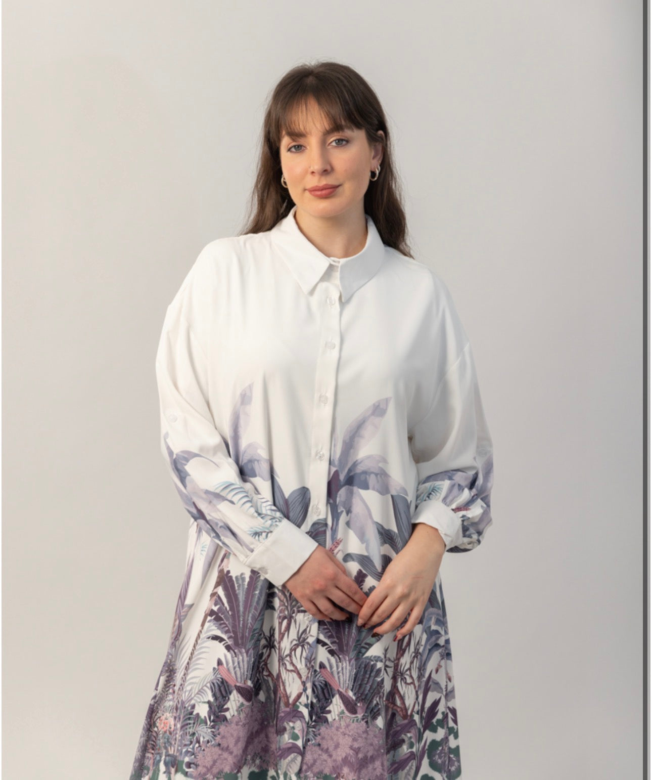 Tropical Garden Shirt Dress