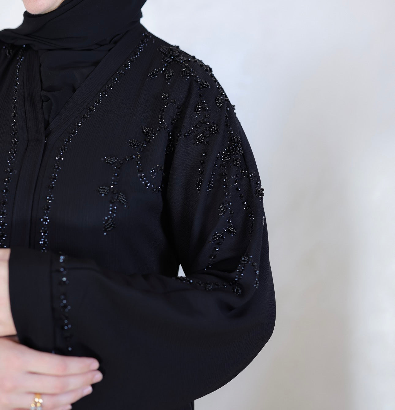 Luxuriously Embellished Abaya With Heavy Strass