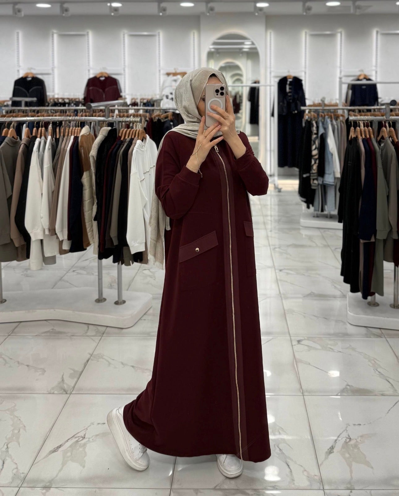 Zip-Up Cotton High-Quality Dress - Ramadan Vibes
