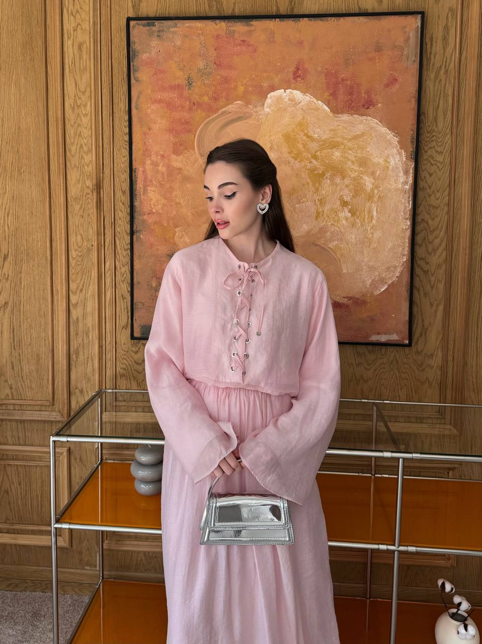 Skirt Set with Decorative Buttons & Wide Sleeves(2 Colours)