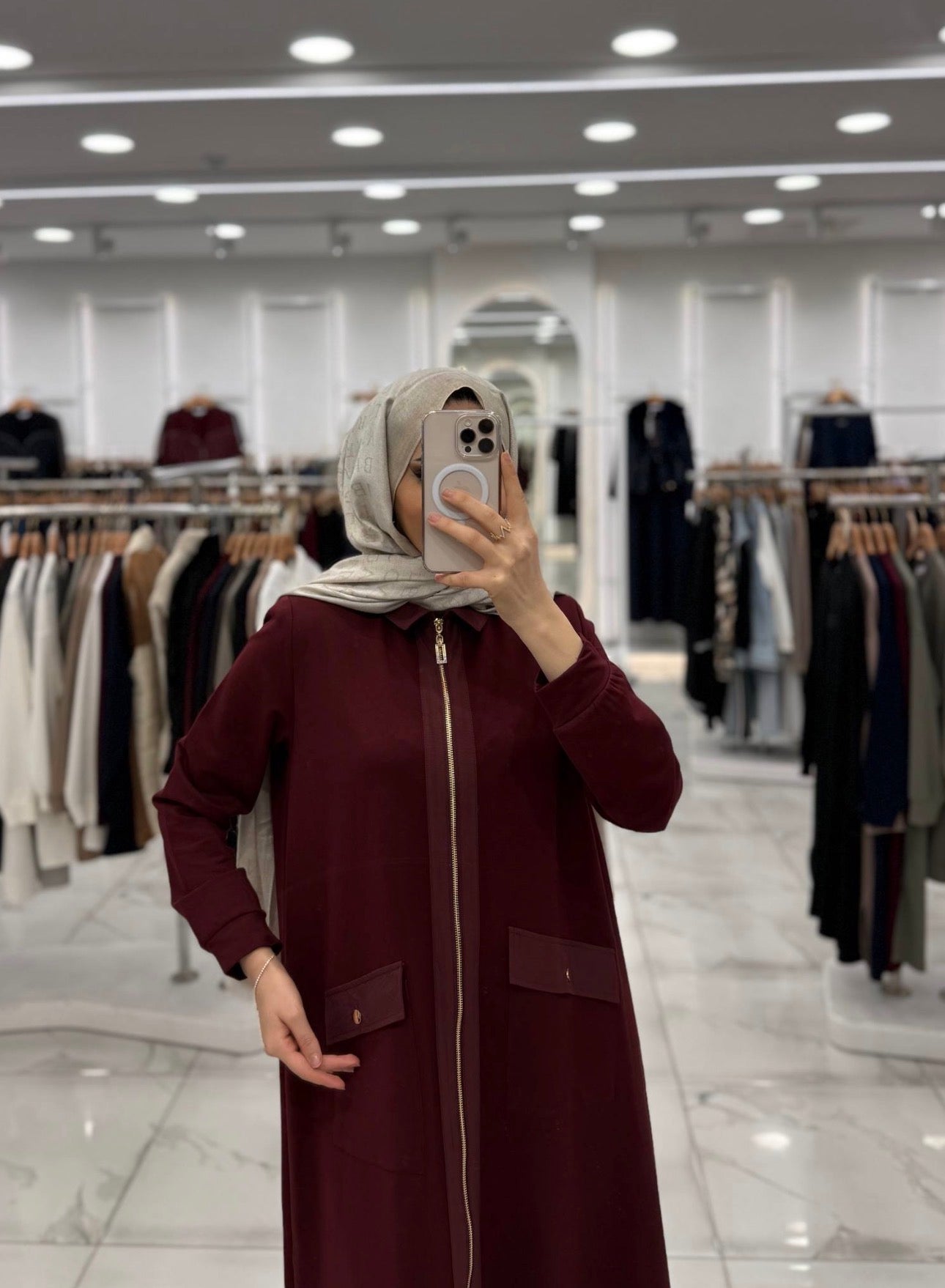 Zip-Up Cotton High-Quality Dress - Ramadan Vibes