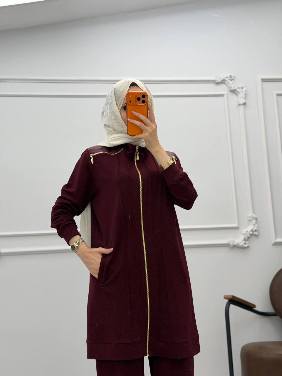 Luxury Essential Zip-Up Modest Set