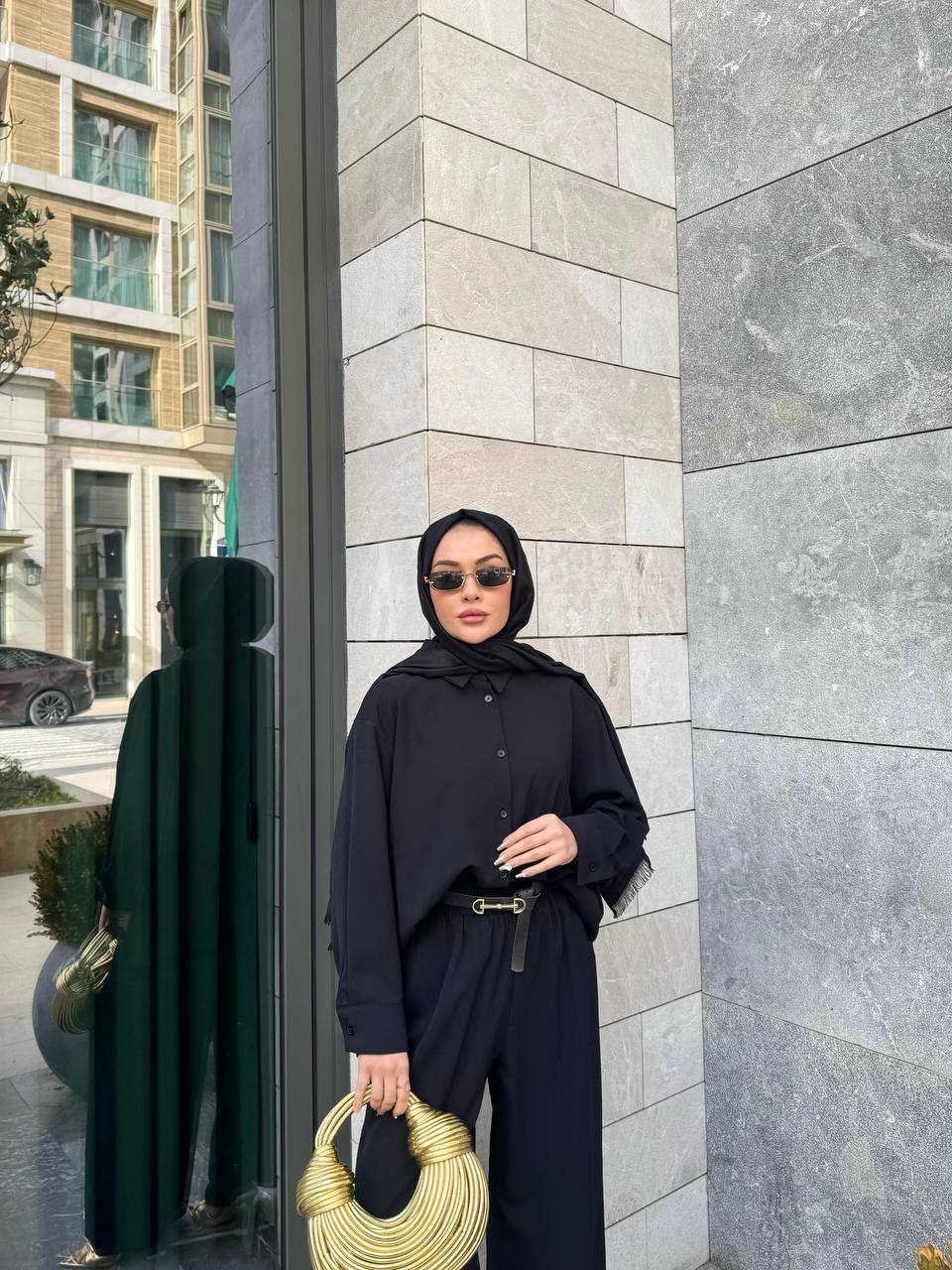 Premium Cooling Crepe Buttoned Summer Set