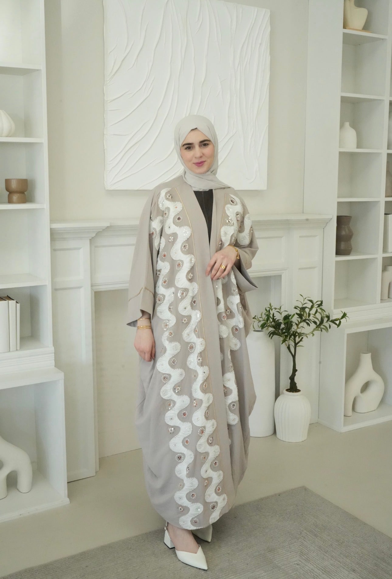 The Imperial Embroidered Elegance Eid Abaya