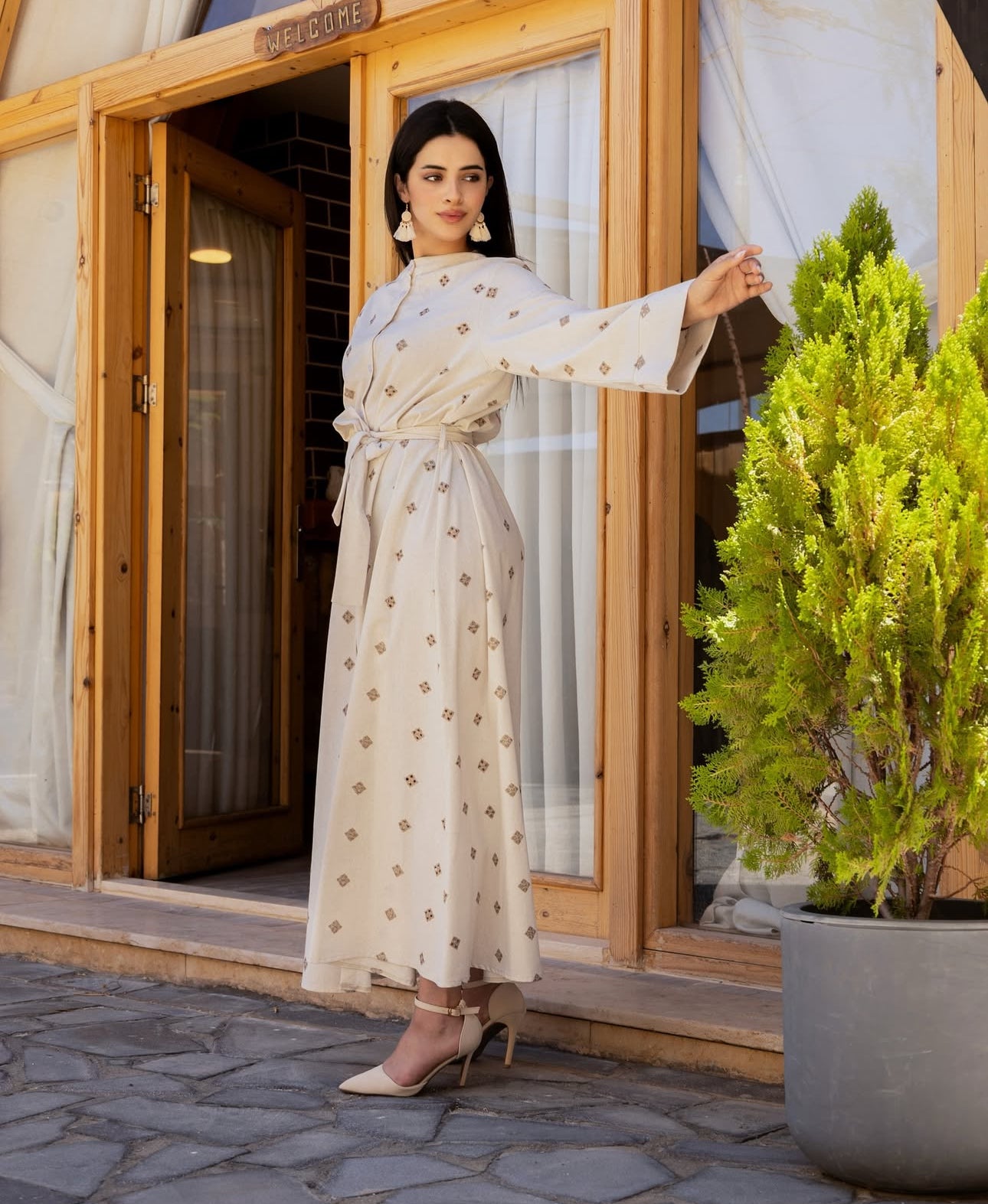 Minimal Embroidered Maxi Dress (4 Colours)