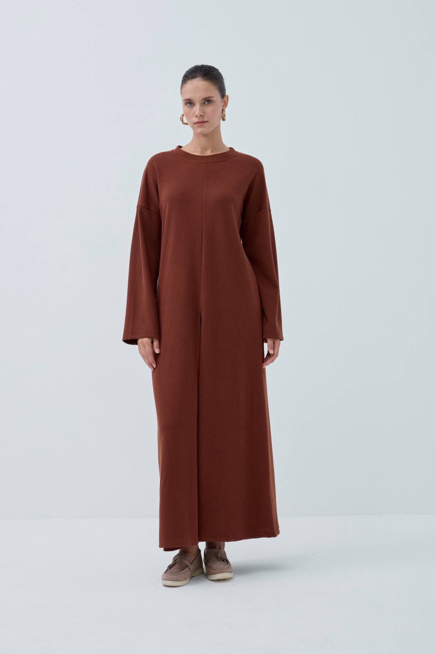 Suede Modest Two-Piece Set