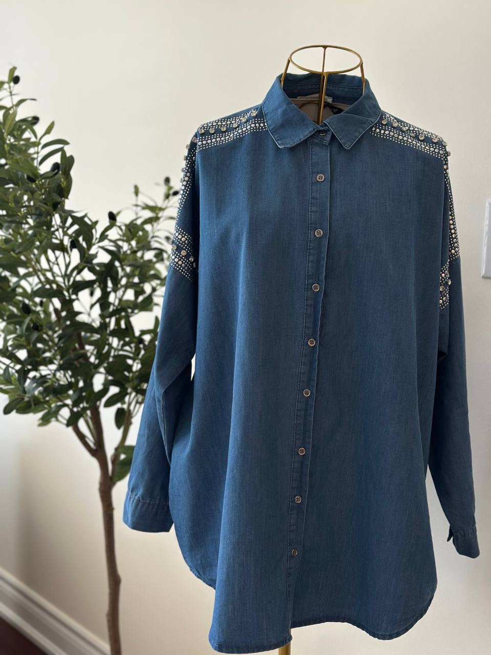 Shoulder Stars Jeans Shirt