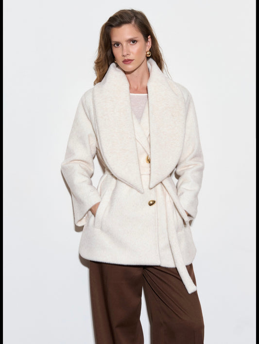 Elegant and luxurious fur jacket