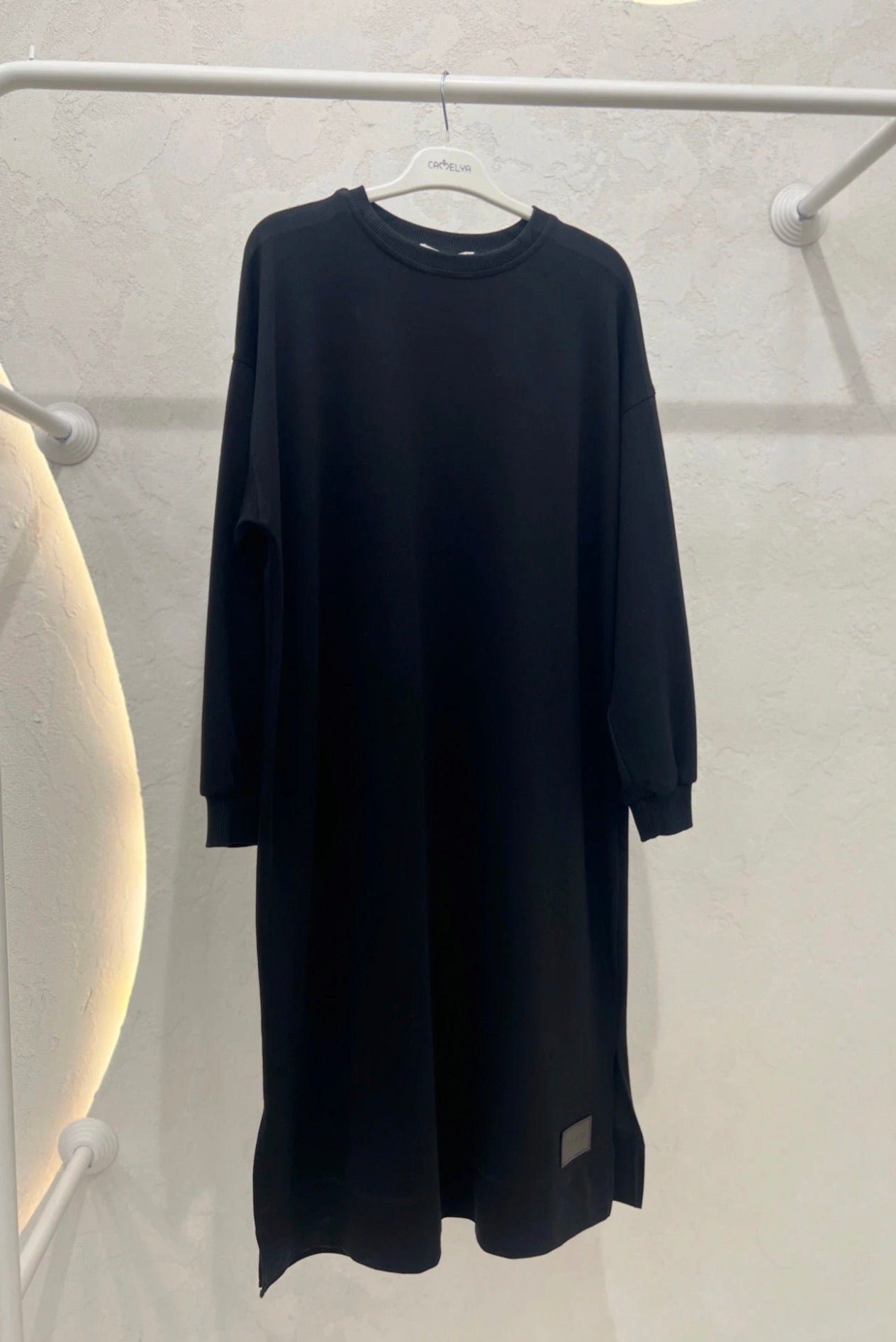 Long-Length Belted Tunic Sweatshirt in 3 Colours