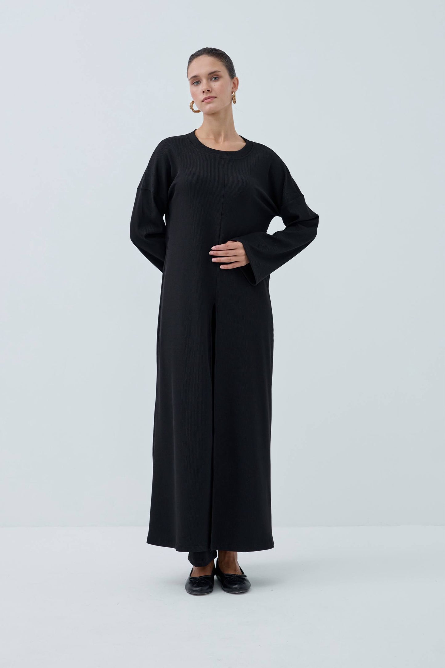 Suede Modest Two-Piece Set