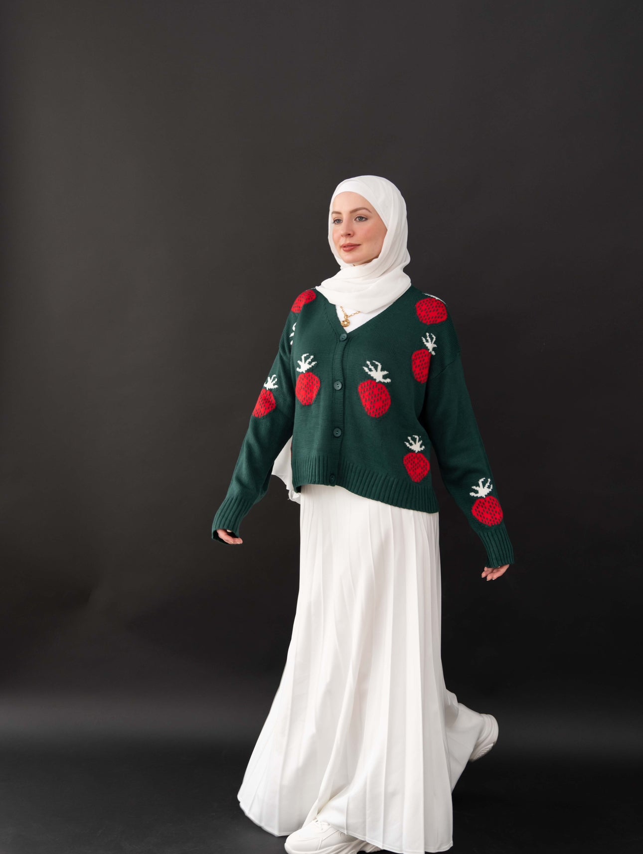 Strawberry Delight Knit Cardigan