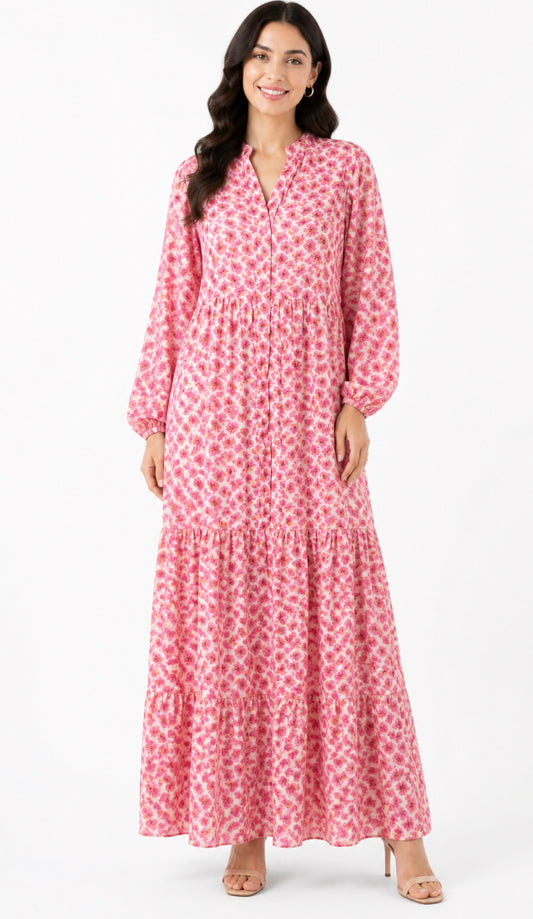 Flower Fushia Dress