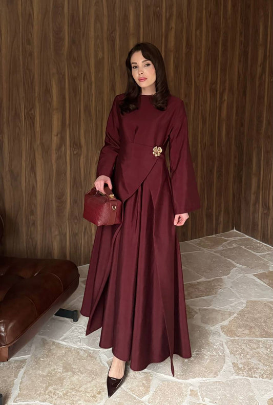 Grace Touch Luxe Dress with Golden Buckle