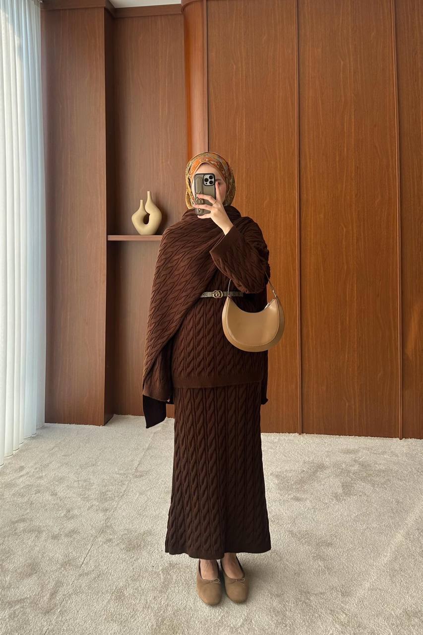 Trendy 3Pcs Braided Skirt Set