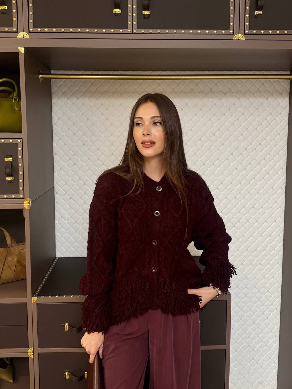 Elegant Knit Sweater with Soft Detailing (Perfect with a Skirt)