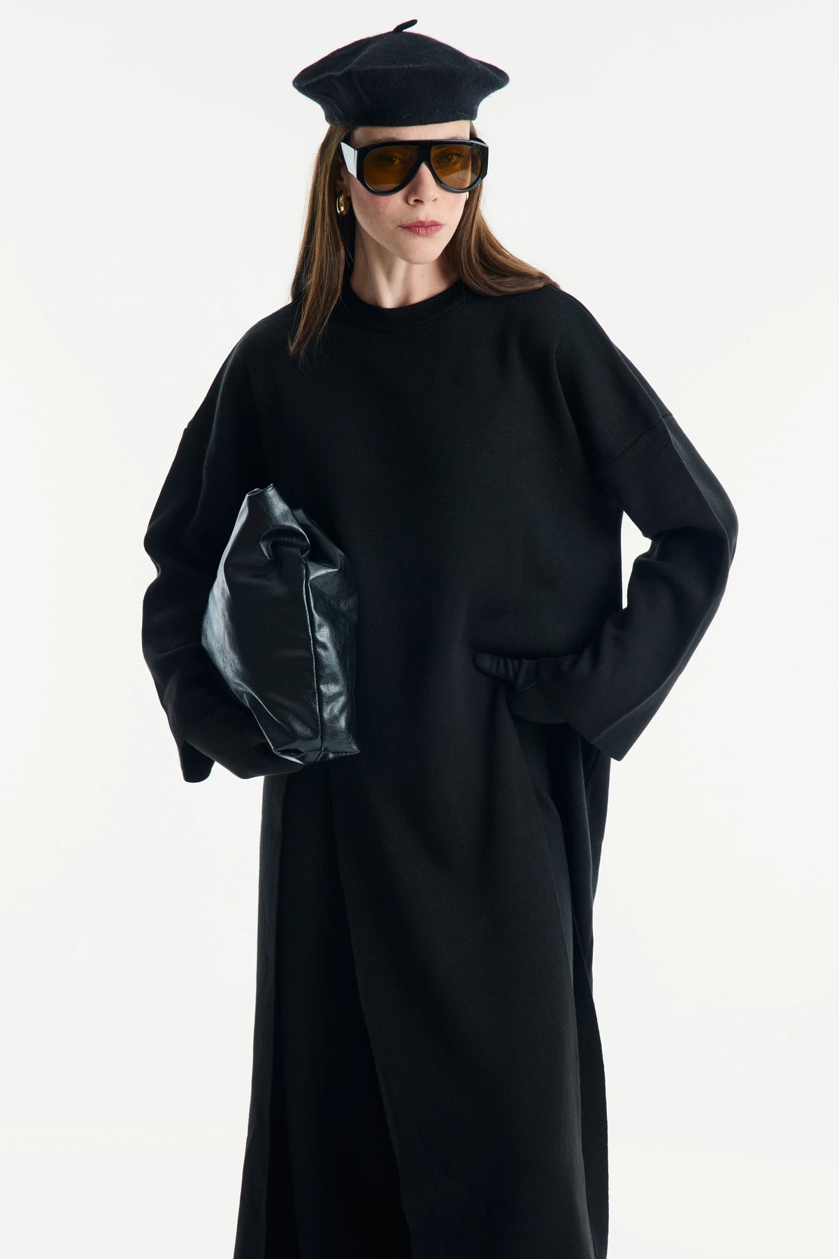 Elegant Belted Knit Two-Piece Set