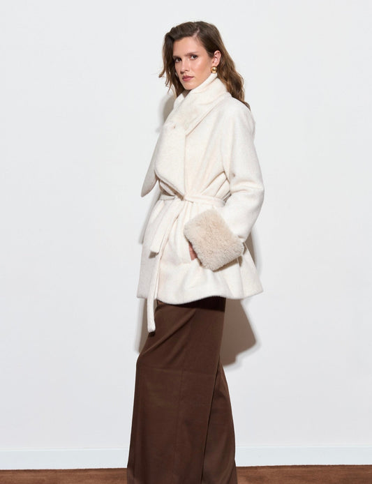 Elegant and luxurious fur jacket
