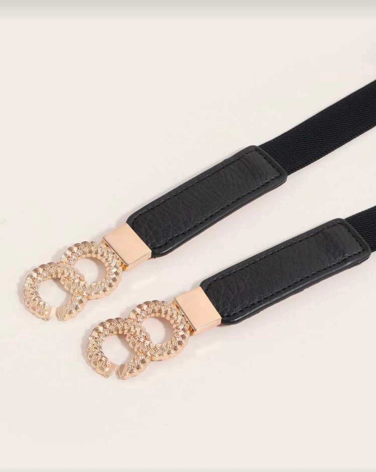 Black Belt with Golden Accented Centerpiece