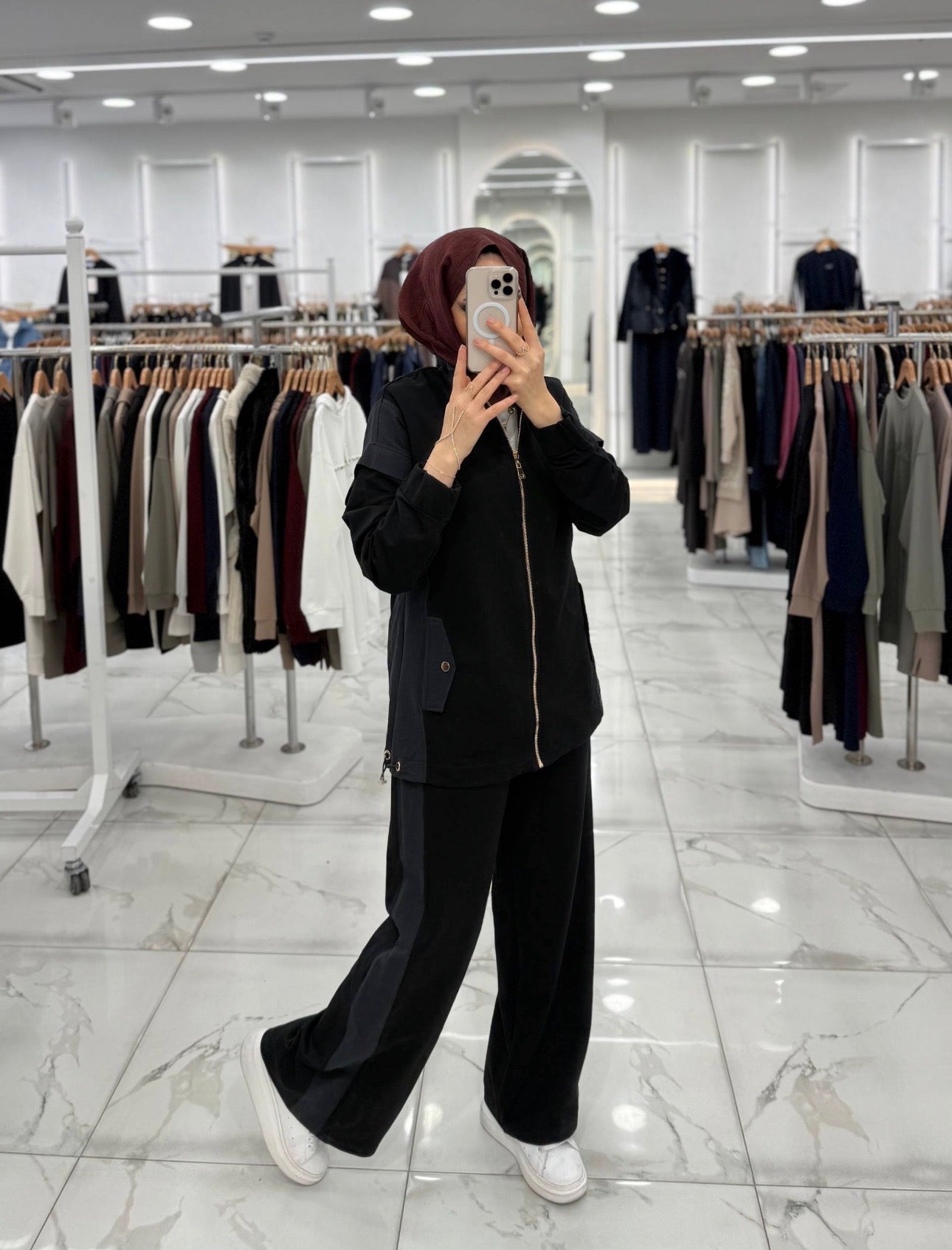 Zip Front Modest Set