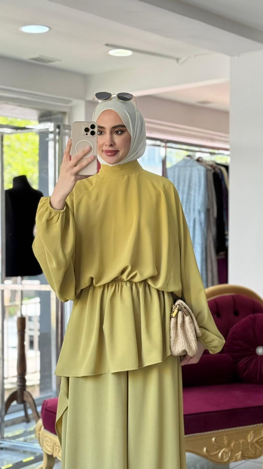 Serena Bow Elegant Bagi Pants Set