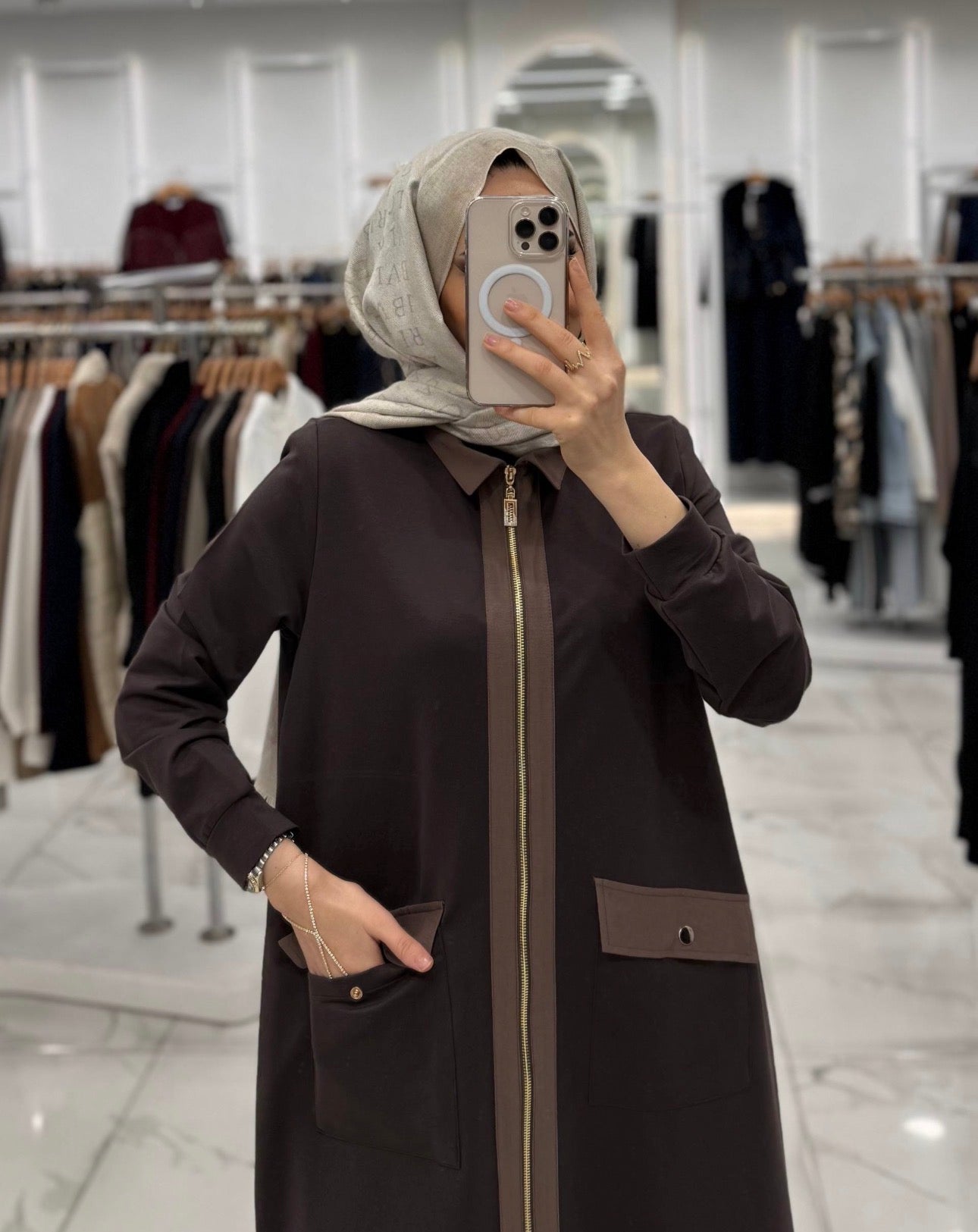 Zip-Up Cotton High-Quality Dress - Ramadan Vibes