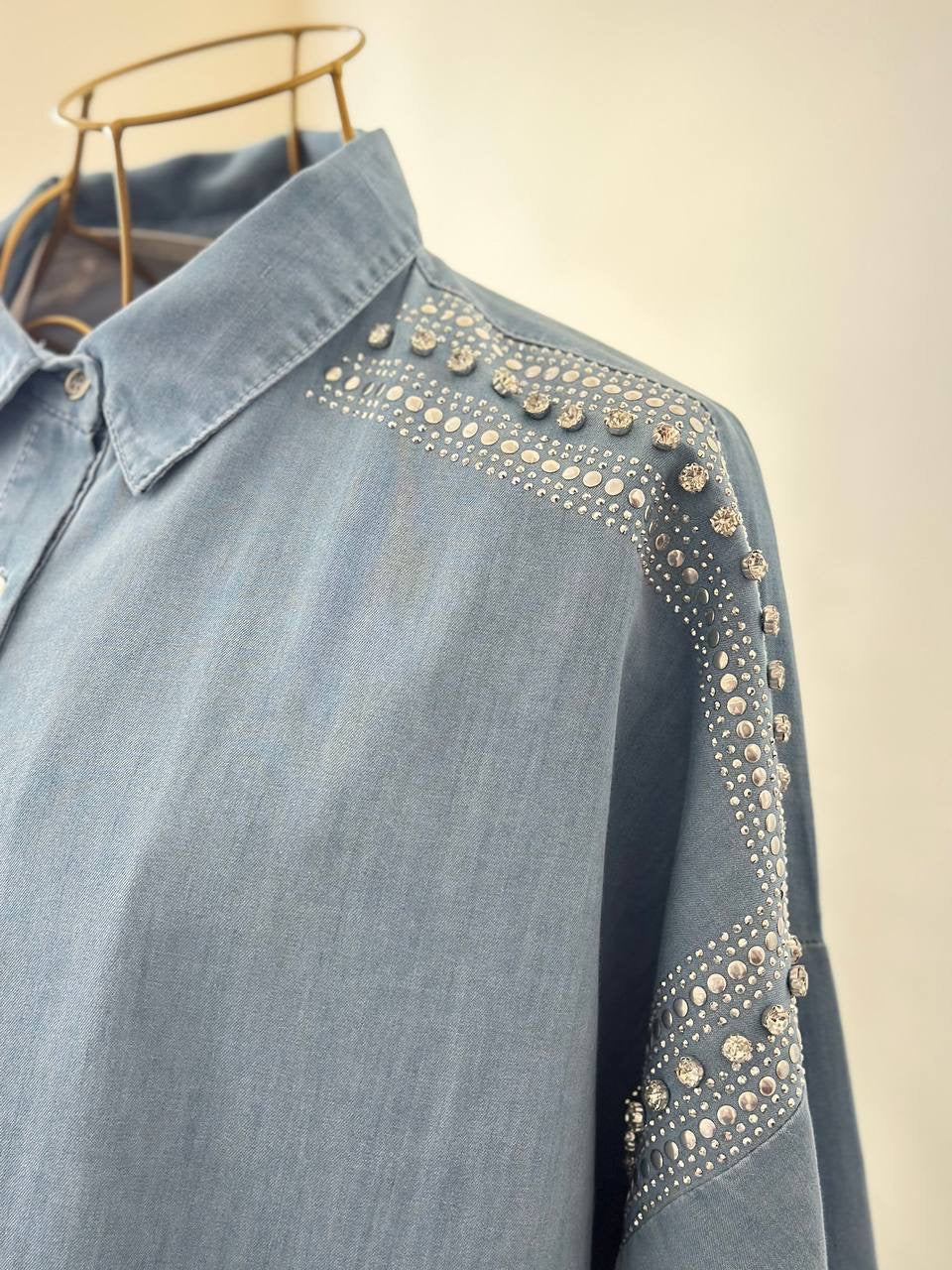 Shoulder Stars Jeans Shirt