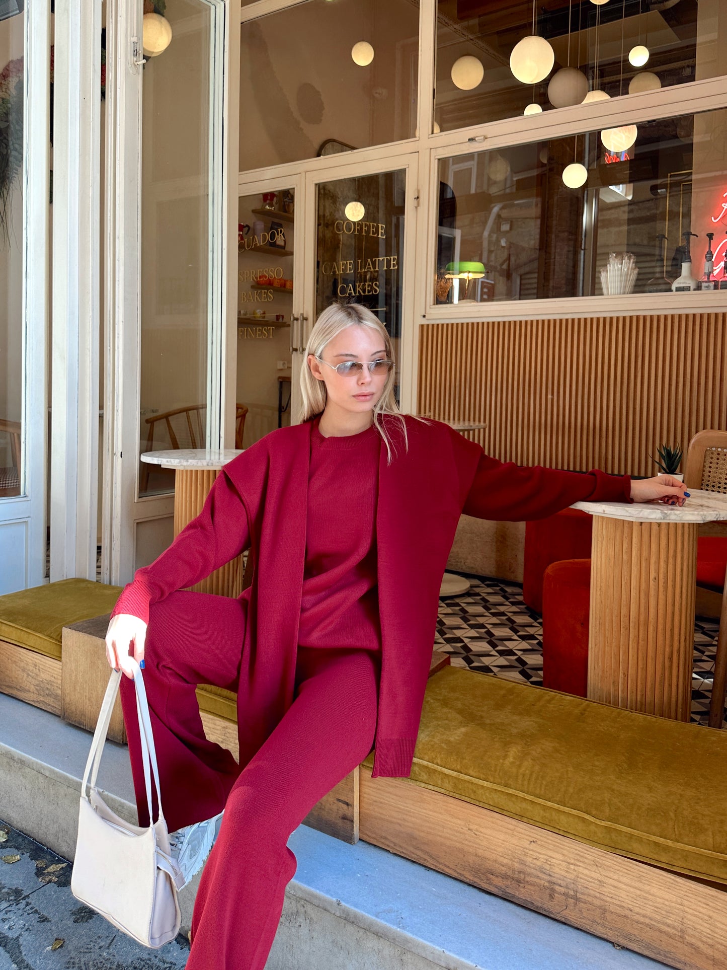 Knit Set with Shoulder Detail