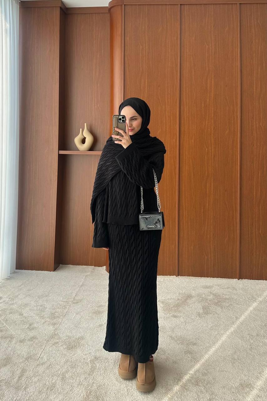 Trendy 3Pcs Braided Skirt Set