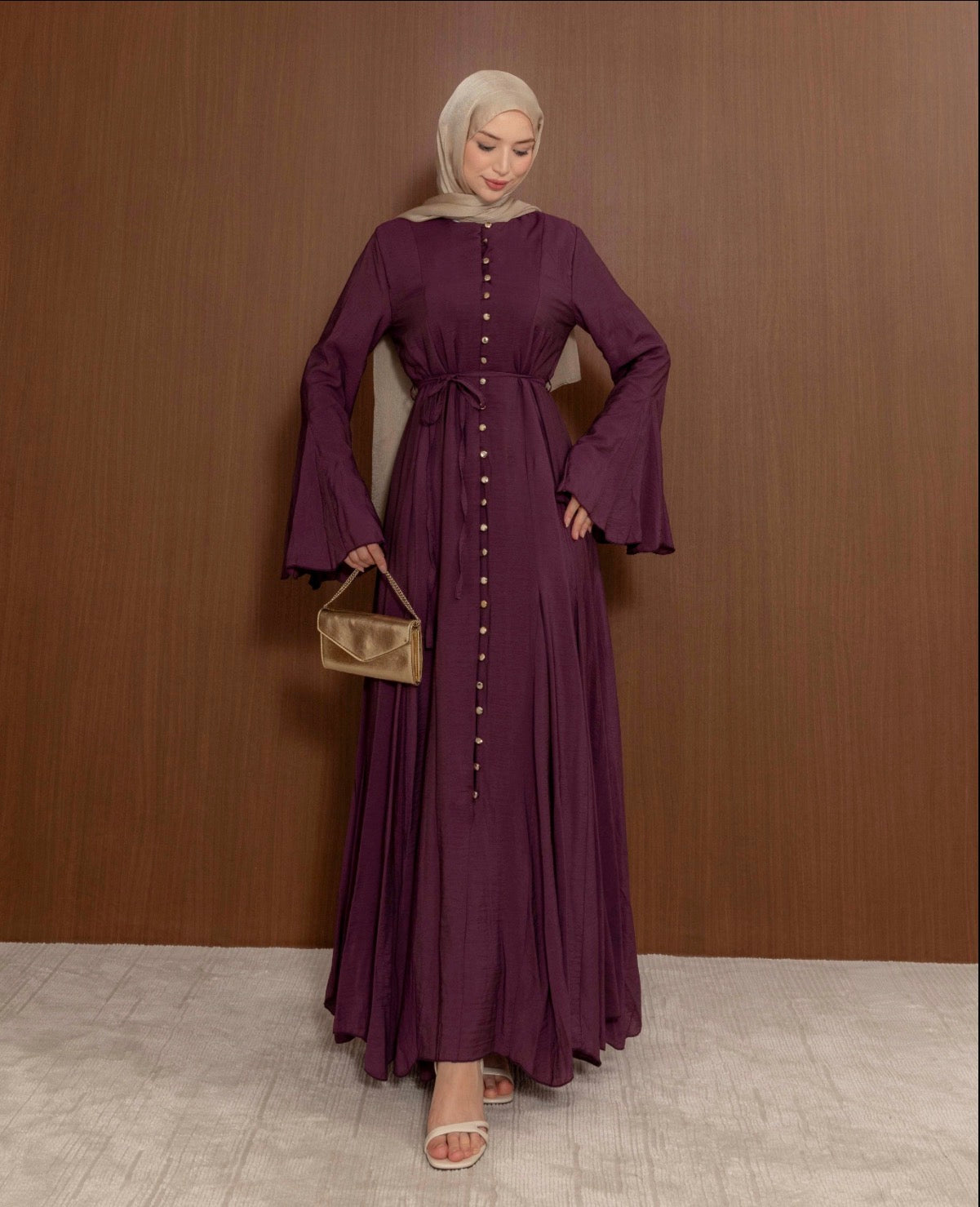 Elegant dress with button details