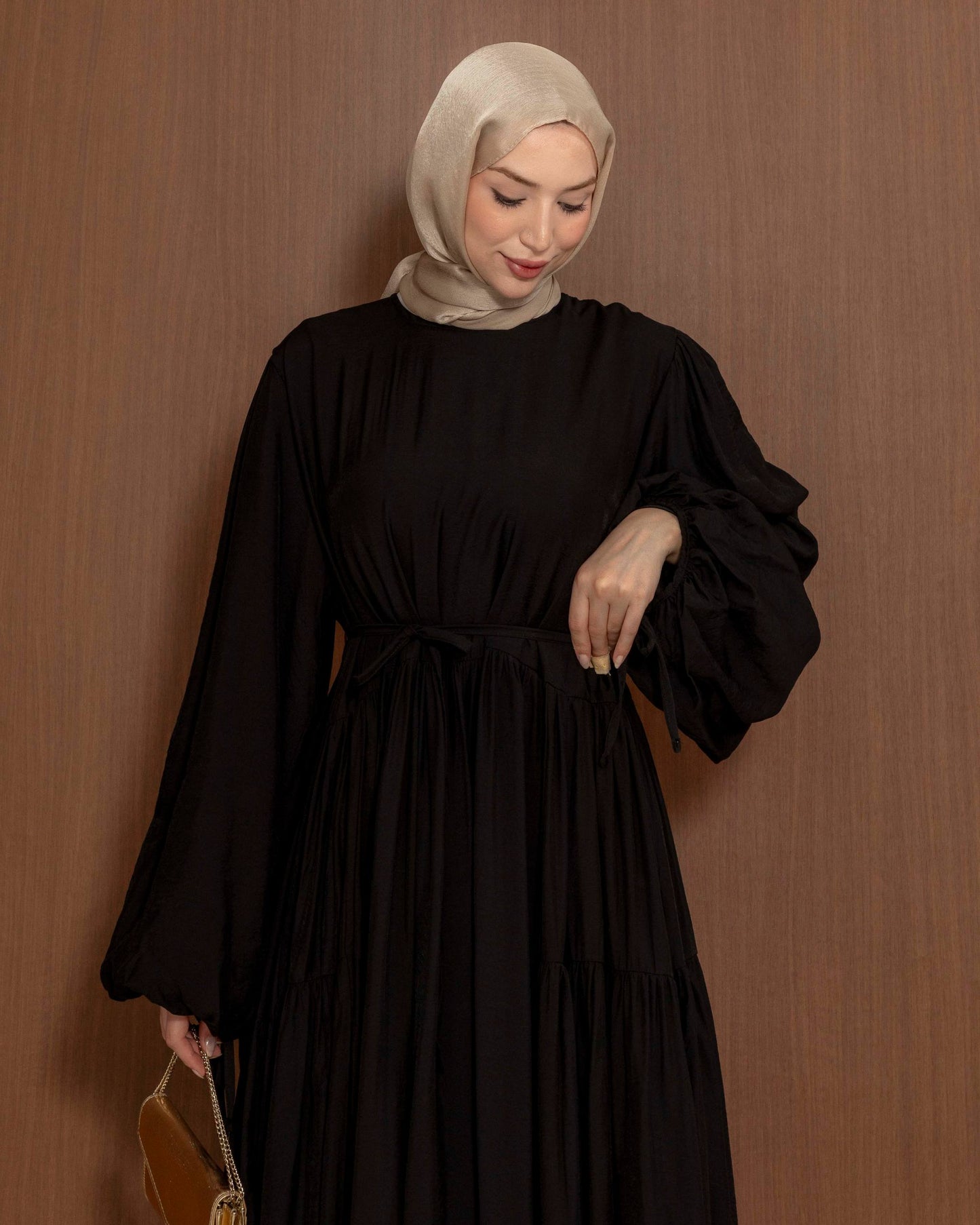 Midnight Grace Dress With Belt