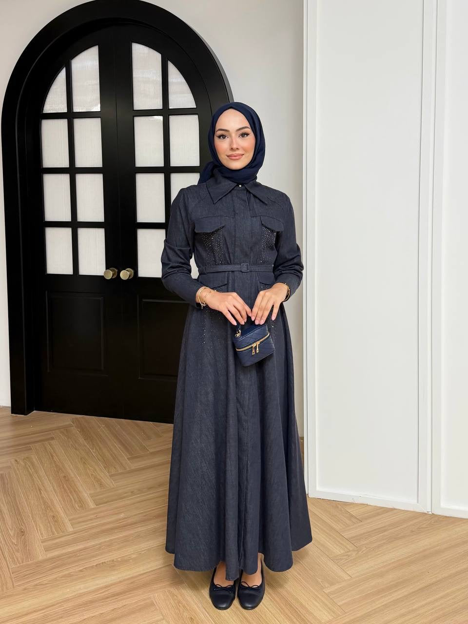 Lina Sparkle Denim Dress
