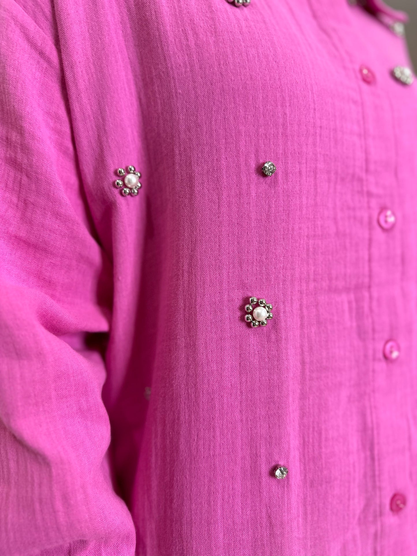 Embellished Linen Shirt