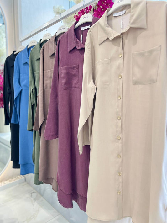 Oversized Modest Long Shirt