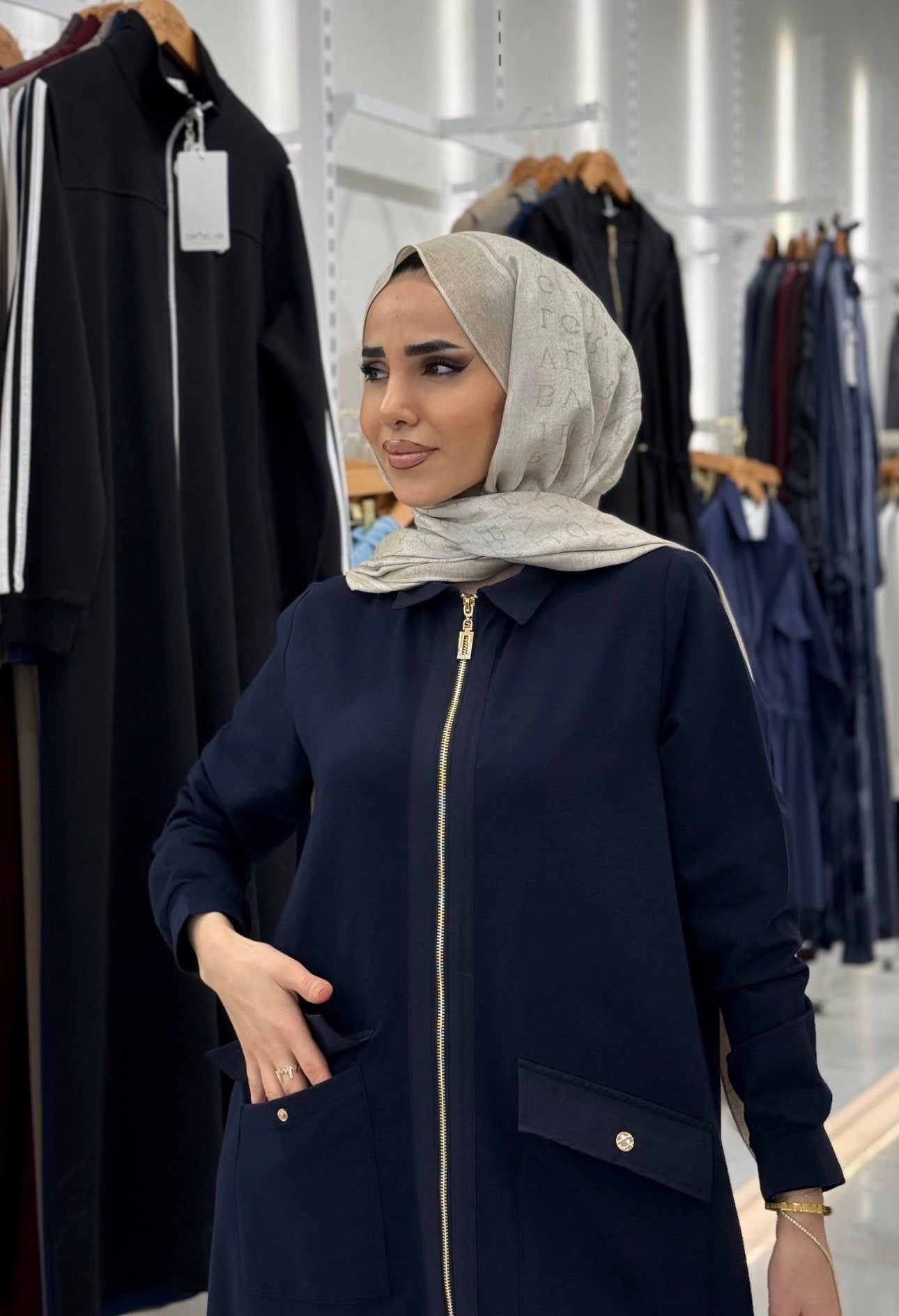 Zip-Up Cotton High-Quality Dress - Ramadan Vibes