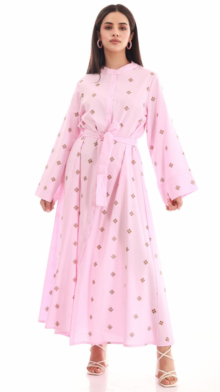 Minimal Embroidered Maxi Dress (4 Colours)