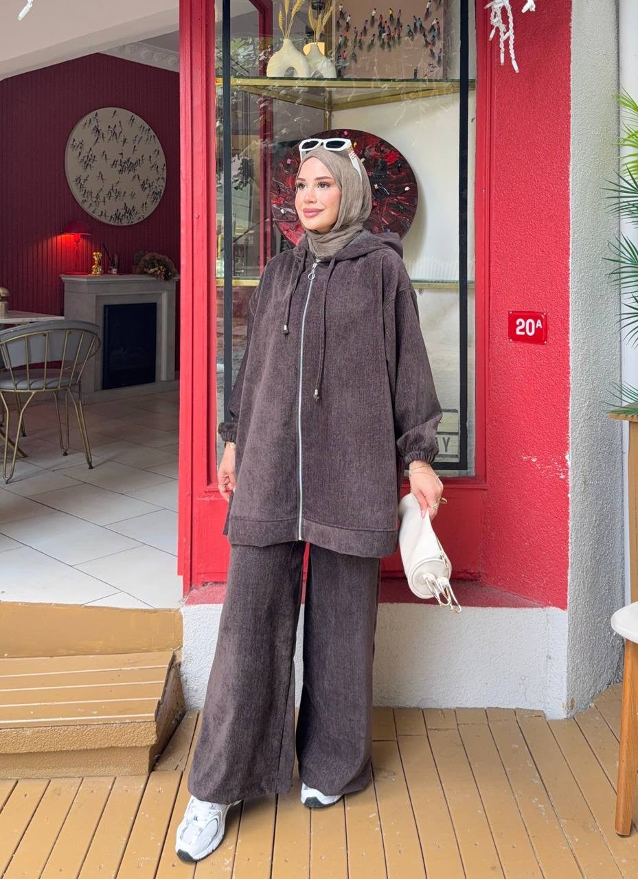 Luxe Corduroy Hooded Set