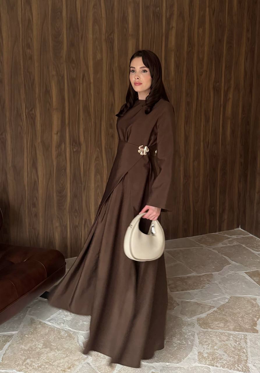 Grace Touch Luxe Dress with Golden Buckle