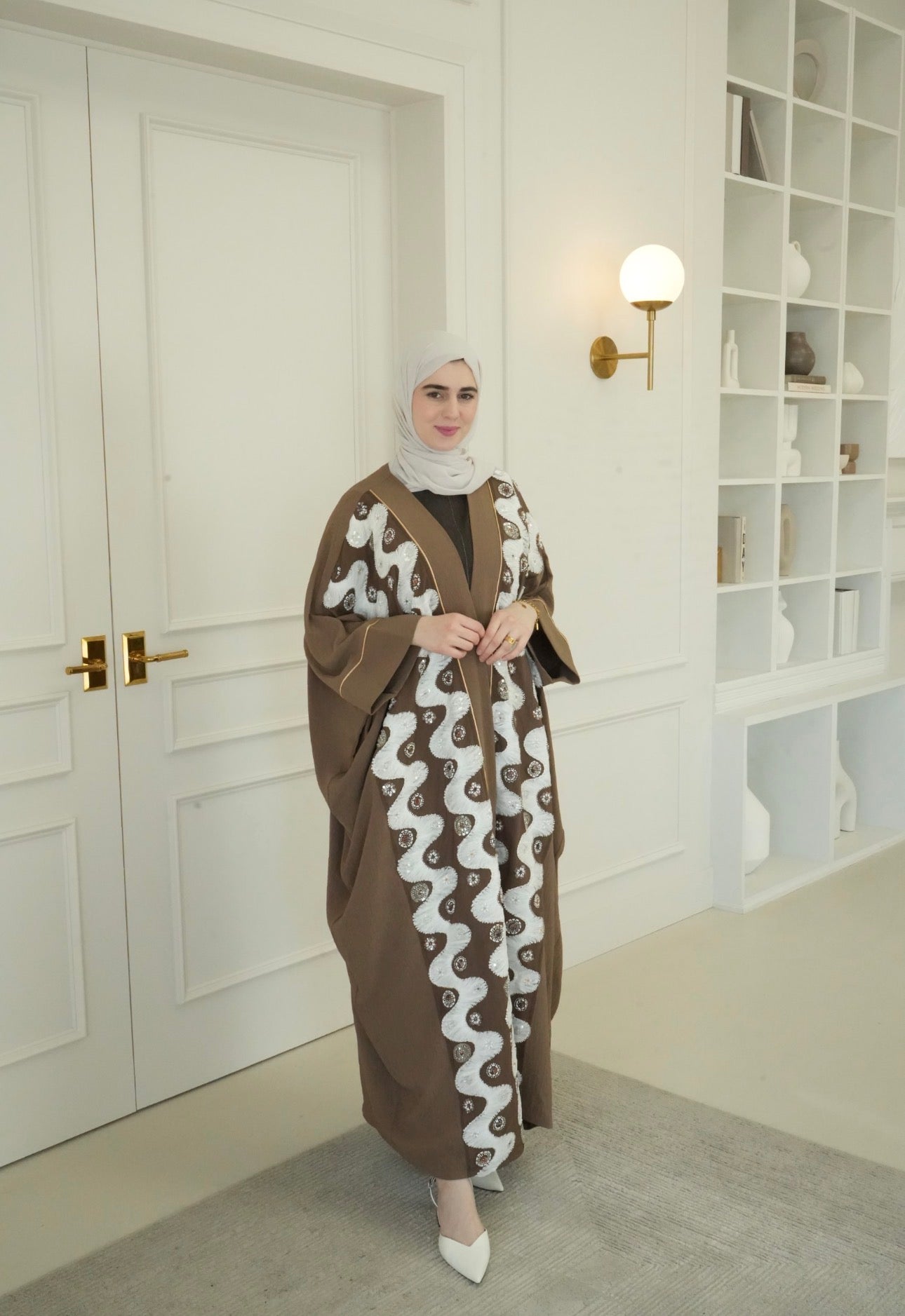 The Imperial Embroidered Elegance Eid Abaya