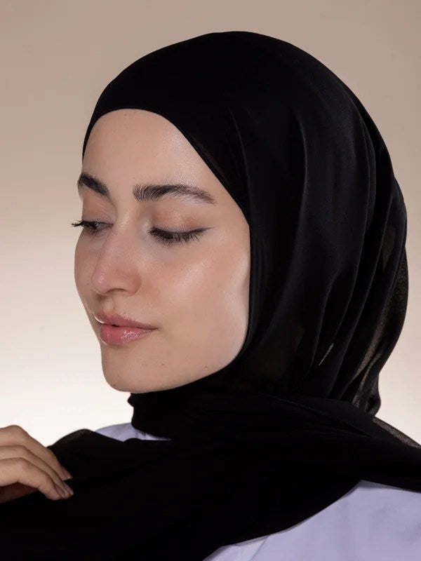 Black chiffon hijab